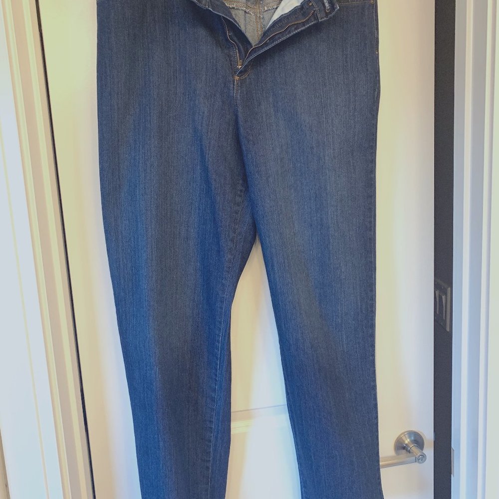 Gloria Vanderbilt Amanda Women Jeans Straight Blue Dark Wash 18